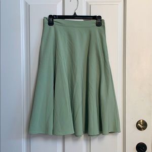 Sage green A-line skirt